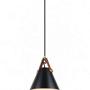 Leather and Iron Cone Pendant